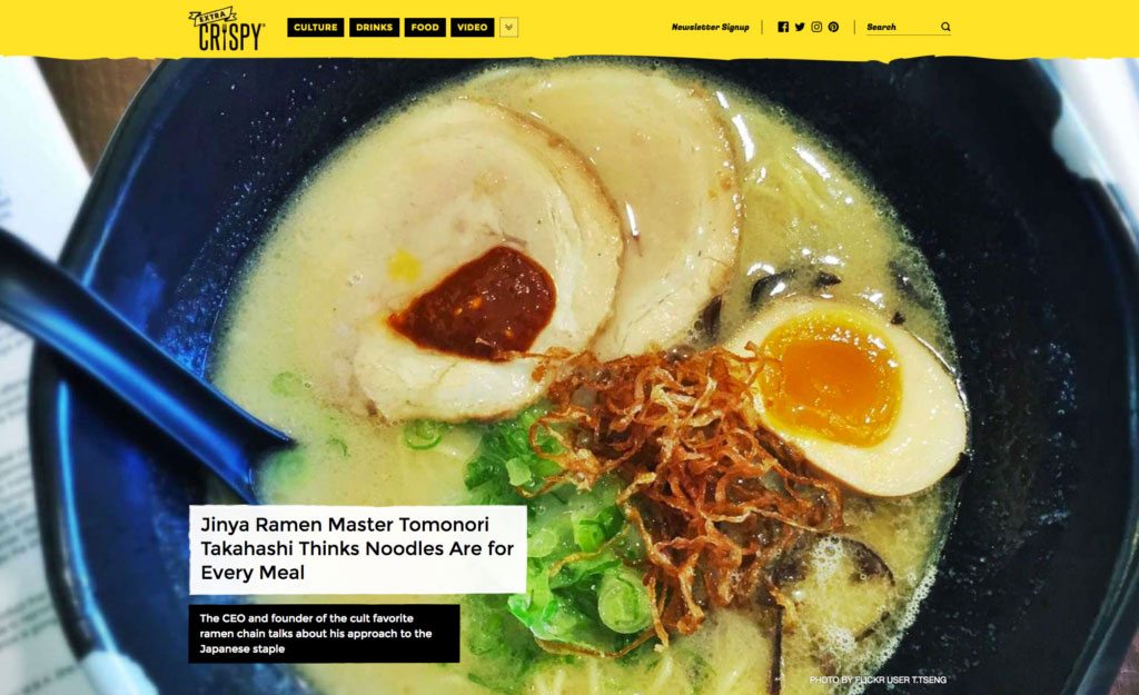 Extra Crispy: Jinya Ramen Master Tomonori Takahashi Thinks Noodles Are for Every Meal