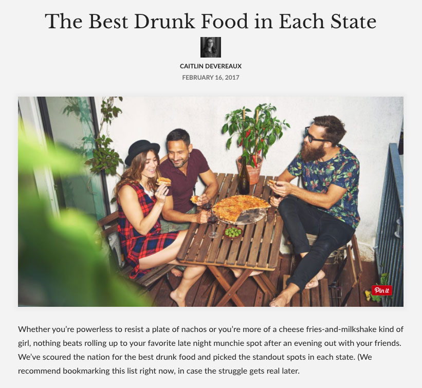 Entity: The Best Drunk Food in Each State