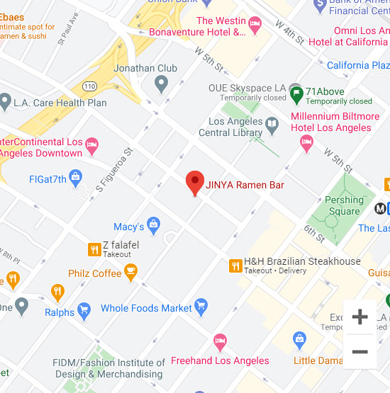 Map of Jinya 700 Wilshire Blvd. Suite B Los Angeles, CA 90017