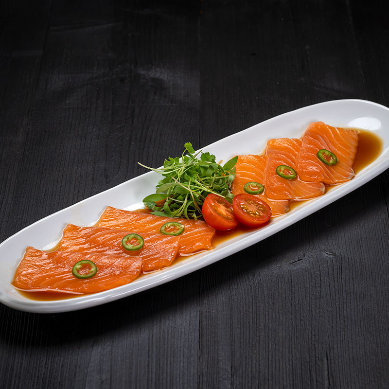Click to expand image of Salmon Jalapeno Sashimi.