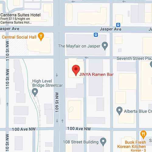 Map of Jinya 10037 109 St NW  Edmonton, AB T5J1M1